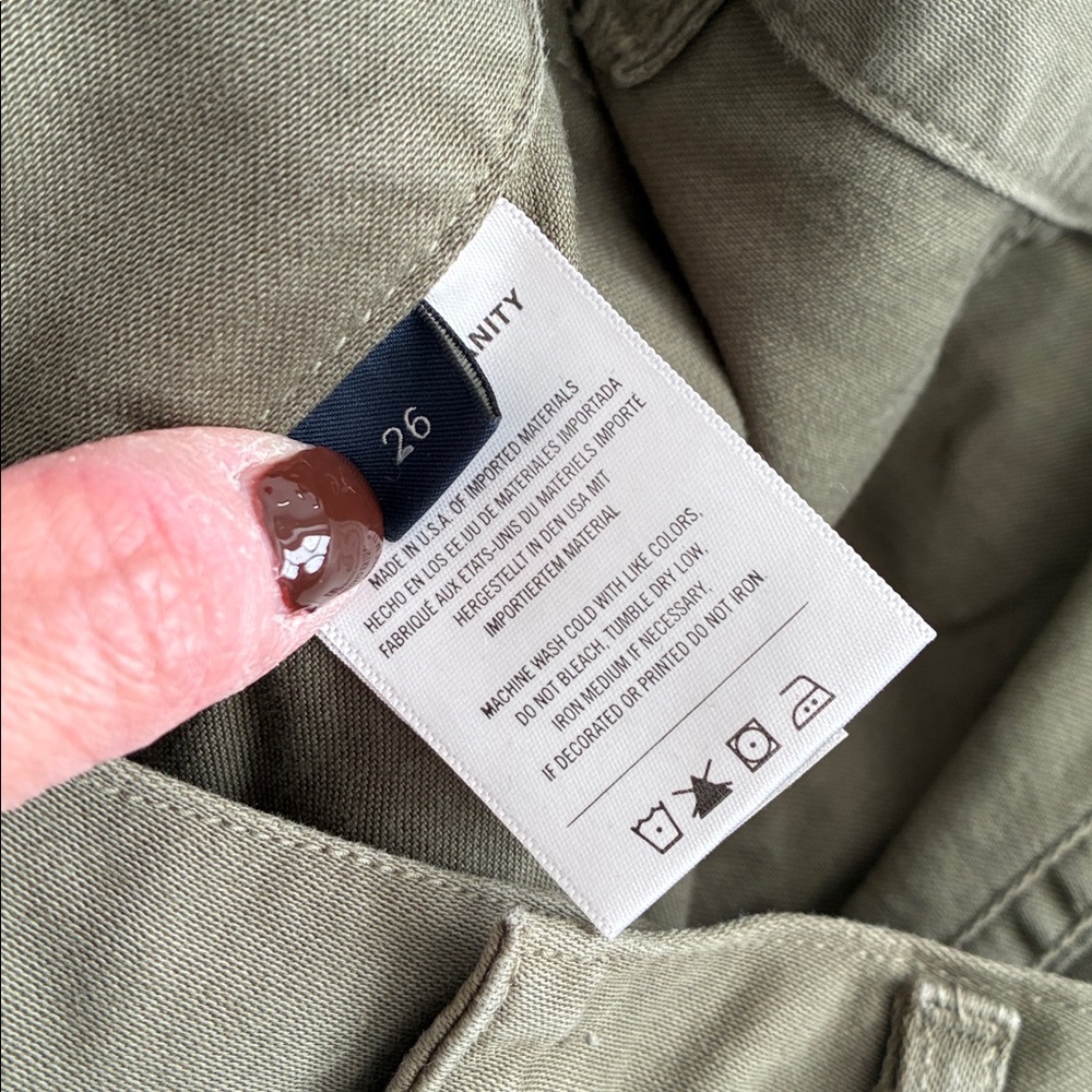 Citizens of Humanity Olive Green Cargo Pants Sz 26 - Picture 5 of 6